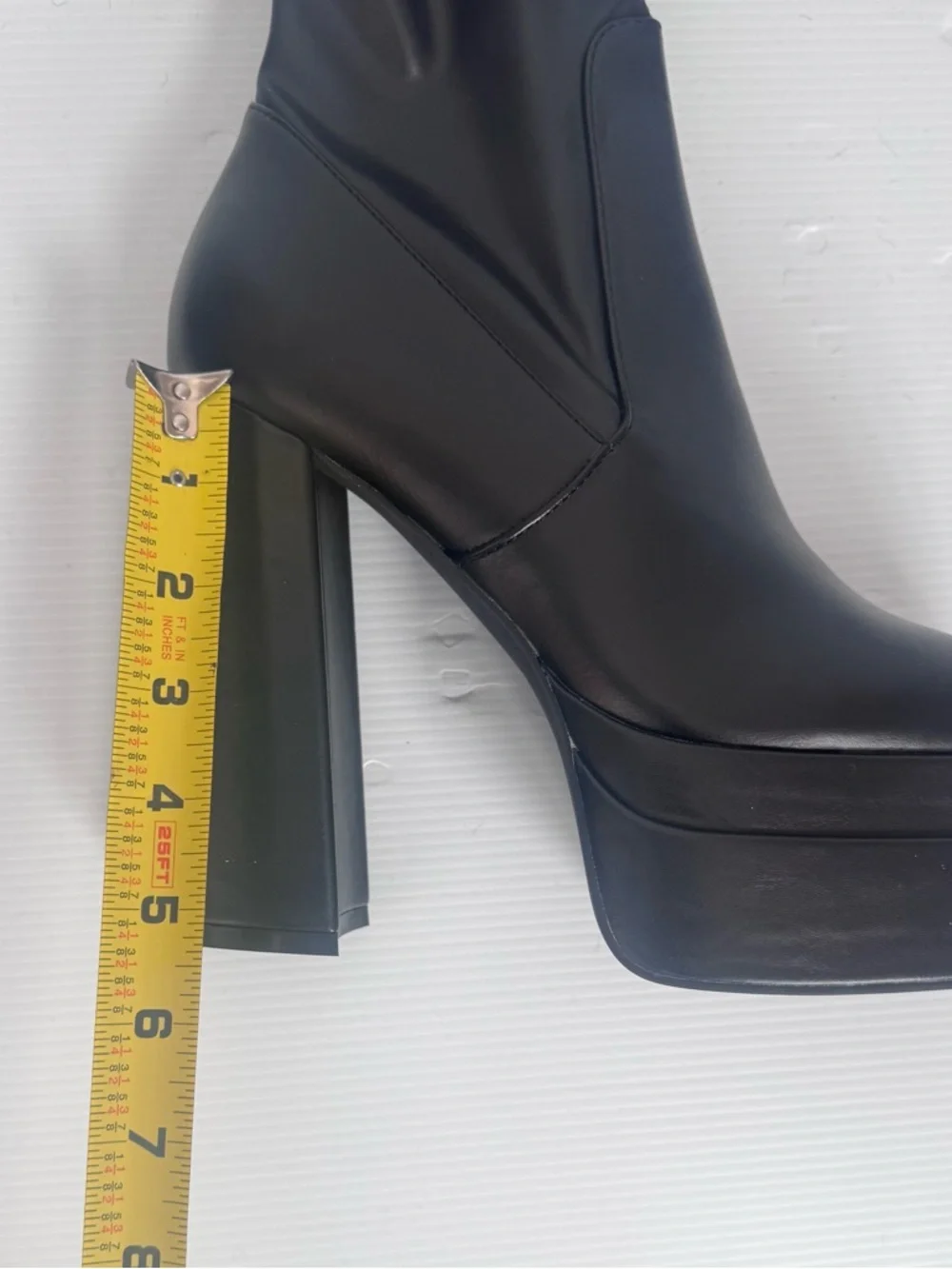 AKIRA MAXISTA Black Over-the-Knee Platform Boots – Size 6, 6.5, 7 NWT